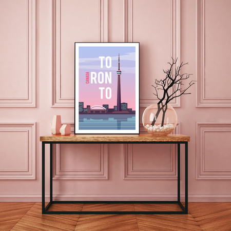 Poster of the City of Toronto 40X50 cm + gold frame