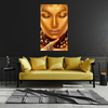 Canvas Print Woman with a Golden Face Jewelry Art 80x120 cm