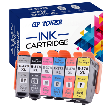 Ink cartridges for Epson 378XL 478XL XP-15000 GP-E3/478XL CMYKRG-6