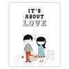 Children's poster It's about love 24X30 cm + gray stone frame