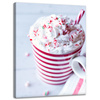 Canvas Print Kitchen Drink Whipped Cream 30x40 cm