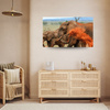 Canvas Print Elephant Pair Savannah Africa Nature 100x80 cm