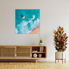 Canvas Print Sailboat Waves Sand Shore 50X50 cm