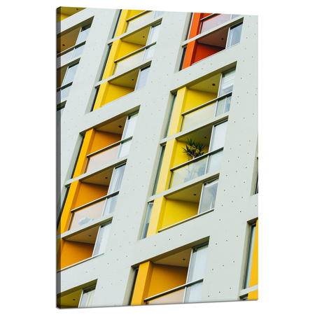 Canvas Print Apartment Building Block 80x120