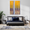 Canvas Print Birch Trees Autumn Yellow Leaves 30x40 cm