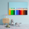 Canvas Print Rainbow Crayons 90x60