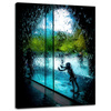 Canvas Print People Water Curtain 30x40 cm