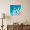 Canvas Print Sailboat Waves Sand Shore 50X50 cm