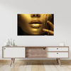 Canvas Print Golden Woman Face Golden Lips 100x80 cm