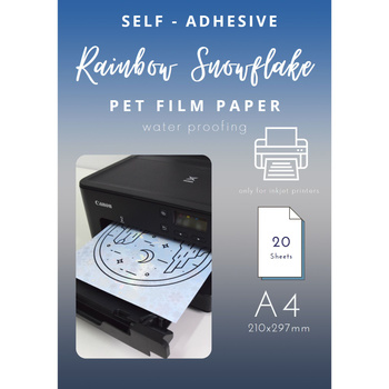Self-adhesive paper A4 (Rainbow snowflakes) PAP-CSF021