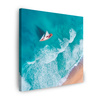 Canvas Print Sailboat Waves Sand Shore 80X80 cm