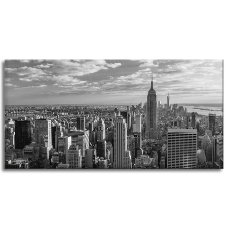 Canvas Print Architecture Black and White Manhattan 120X60 cm