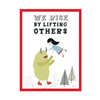 Children's poster We rise by lifting others 40X50 cm + red frame