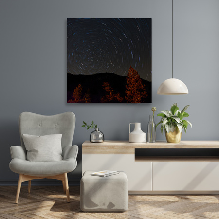 Canvas Print Nature Forest Night Mountains Abstract Trees 90x90