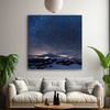 Canvas Print Space Nature Mountains in Snow 90x90