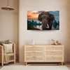 Canvas Print Beautiful Sky Elephant Nature 100x80 cm