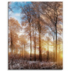 Canvas Print Trees Winter Rising Sun 80x100 cm