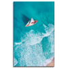 Canvas Print Sailboat Waves Sand Shore 50x80 cm