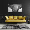 Canvas Print Gray Elephant Face Animal 100x80 cm