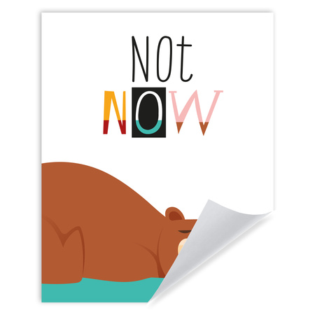 Children's poster Not now 24X30 cm