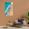Canvas Print Man on Beach Waves Water Sun 80x120 cm