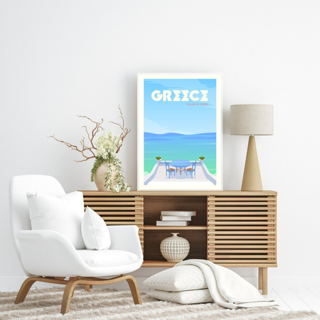 Poster Country of Greece 40X50 cm + gold frame