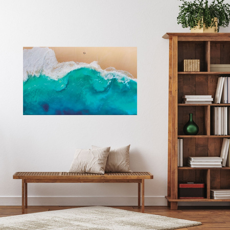 Canvas Print Beach People Waves Water Holidays 100x80 cm