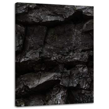 Canvas Print Nature Black Rocks 30x40 cm