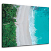 Canvas Print Water Waves Shore Trees Nature 100x80 cm