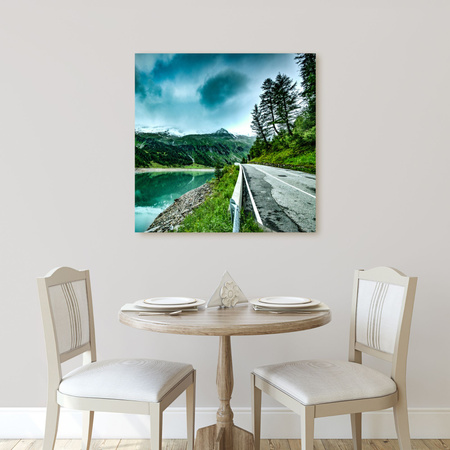 Canvas Print Nature Lake Mountains 40x40 cm