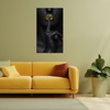 Canvas Print Black Woman Silence Golden Lips 80x120 cm