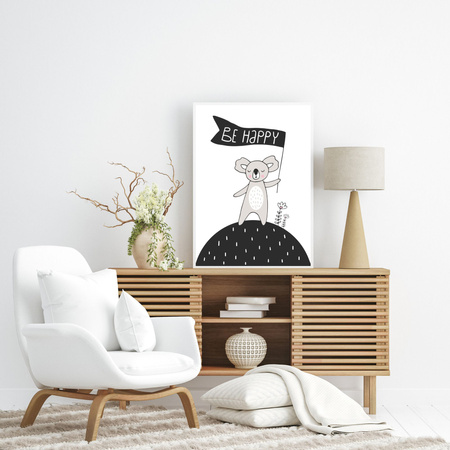 Be happy Birthday Poster 40X50 cm + silver frame