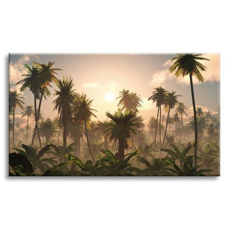 Canvas Print Sunset Palm Trees Nature 120x80 cm