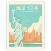 New York City poster 40X50 cm + gold frame