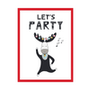 Let's party Birthday Poster 30X40 cm + red frame