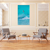 Canvas Print Boat on the Sea Water Blue 80x120 cm