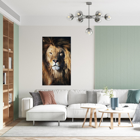 Canvas Print Lion Mane Face Wildness 80x120 cm