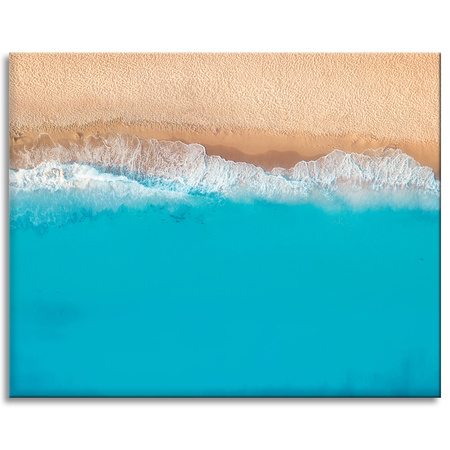 Canvas Print Beach Water Waves Blue 100x80 cm