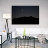 Canvas Print Nature Night Dark Moon Mountains 90x60