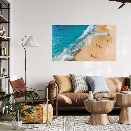 Canvas Print People on the Beach Fun Holiday Sun Water 100x80 cm