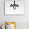 Canvas Print Youth Basketball Basket Black and White 90x60