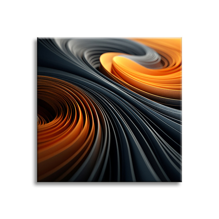 Canvas Print Abstraction Swirls Spirals 90x90