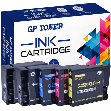 Set of 5x Replacement Ink for Canon PGI 2500 MB 5100 Series C2500XL CMYKK GP