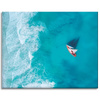 Canvas Print Sailboat on Water Waves 100x80 cm