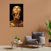 Canvas Print Woman Posing Golden Body 80x120 cm