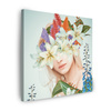 Canvas Print Queen Flowers Woman Nature 90X90 cm