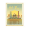 Hanoi City poster 40X50 cm + gold frame