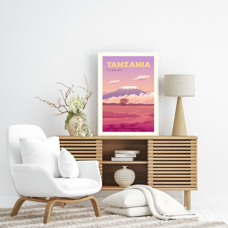 Poster Country of Tanzania 40X50 cm + gold frame