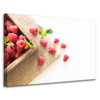 Canvas Print Freshness of Summer Raspberries Fruit Spring 90x60