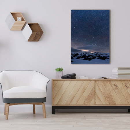 Canvas Print Space Nature Mountains in Snow 80x120